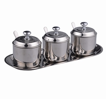 Stainless steel spice, oil & vinegar container