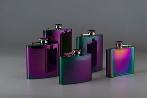 Hip flask whit PVD coating