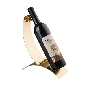 Wine rack with light gold plated