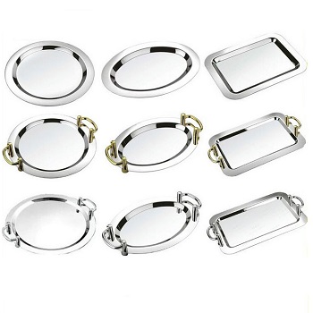 Stainless serving tray