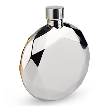 4.5oz Diamond Stainless Steel Hip Flask