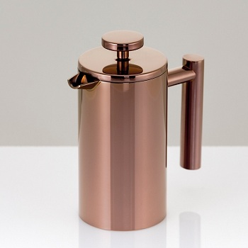 Luxury rose gold color double wall stainless steel french press