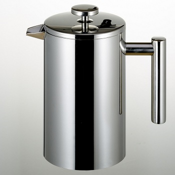 Mirror polishing stainless steel double filter french press coffee maker
