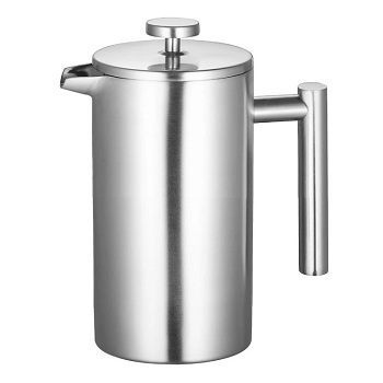BSCI factory high quality double wall metal french press coffee maker
