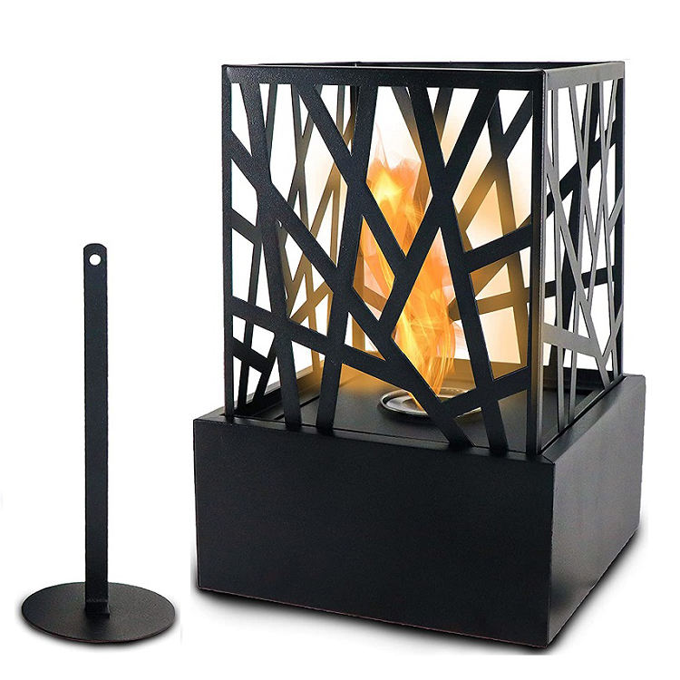 Square Tabletop Fireplace（hollow-carved design）